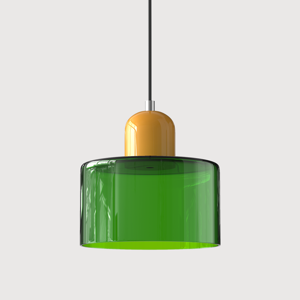 Bauhaus Glas-Pendelleuchte mit lebendiger modernistischer Farbe | Temsk