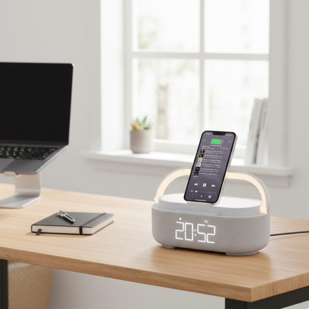 Bezdrátový nabíjecí Bluetooth reproduktor s funkcemi | Temsk