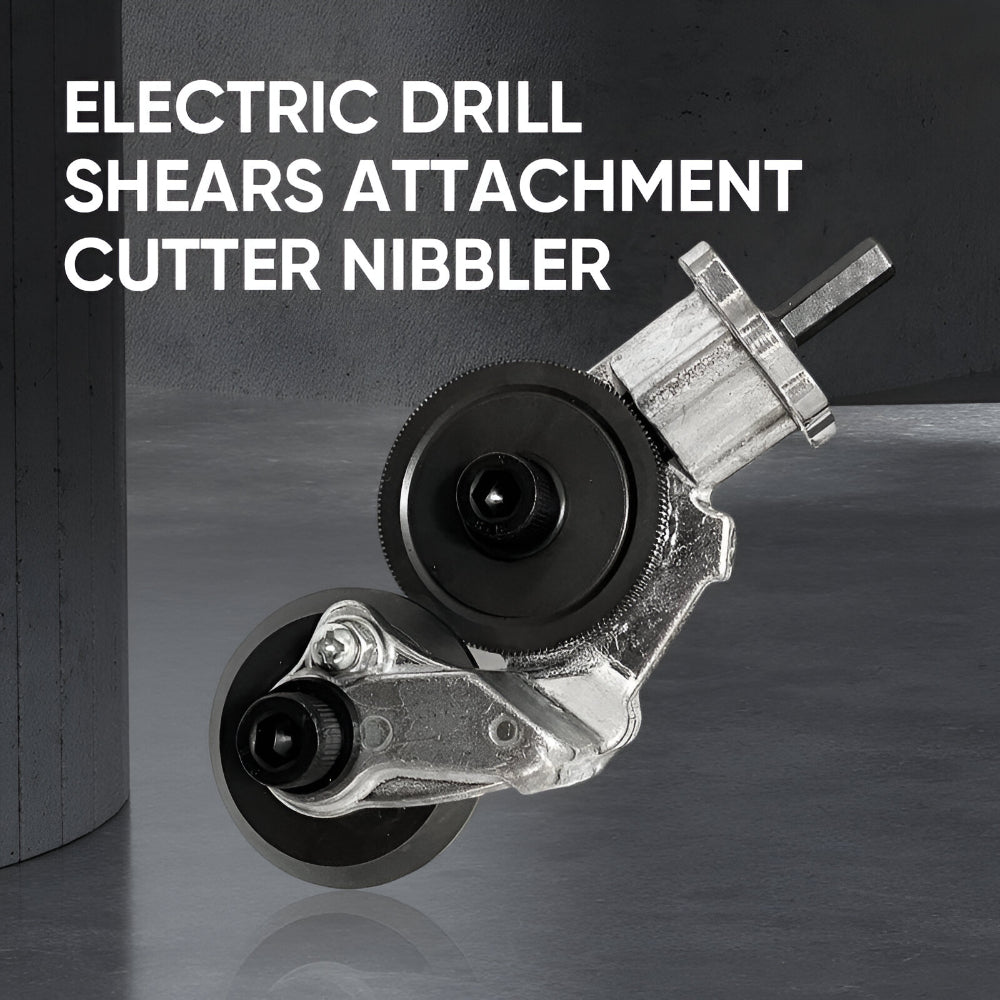 Dual Head Sheet Nibbler Drill Attachment For Metal Cutting | Temsk