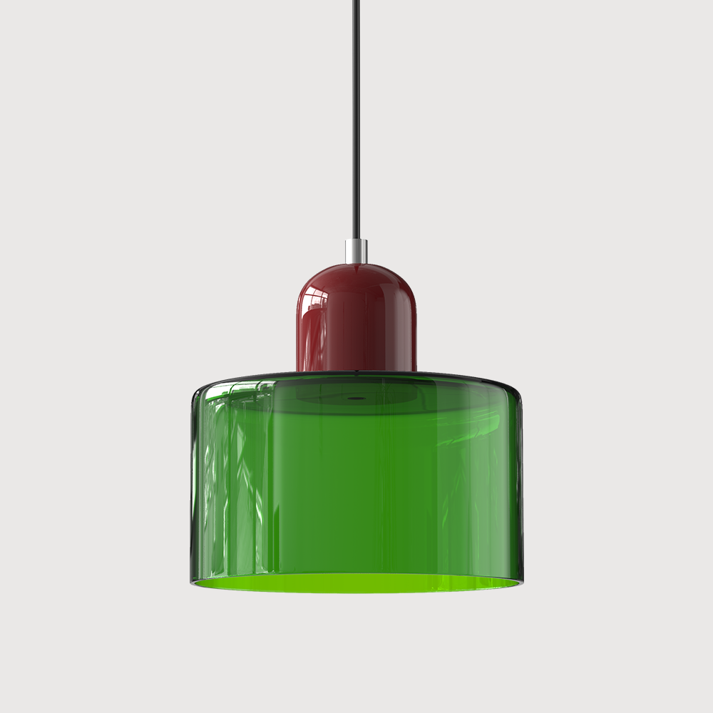 Bauhaus Glas-Pendelleuchte mit lebendiger modernistischer Farbe | Temsk