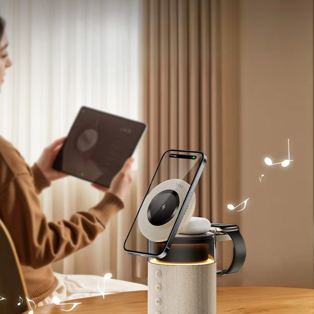Magnetická bezdrátová nabíjecí stanice pro iPhone, iWatch a AirPods | Temsk
