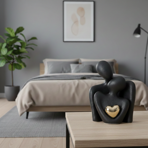 Figurină sculptură abstractă de cuplu în stil modern minimalist | Temsk