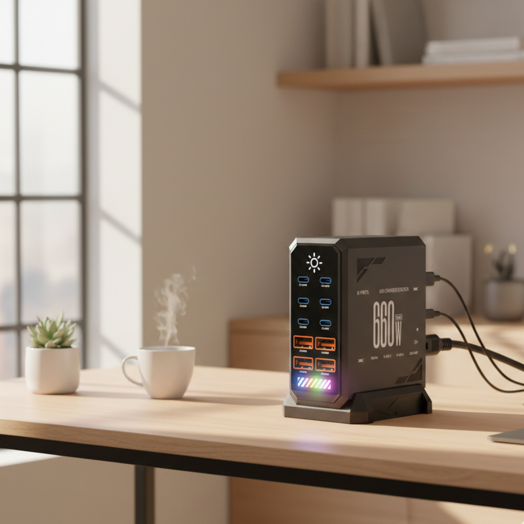 USB-C Charging Station for Multiple Devices and More | Temsk