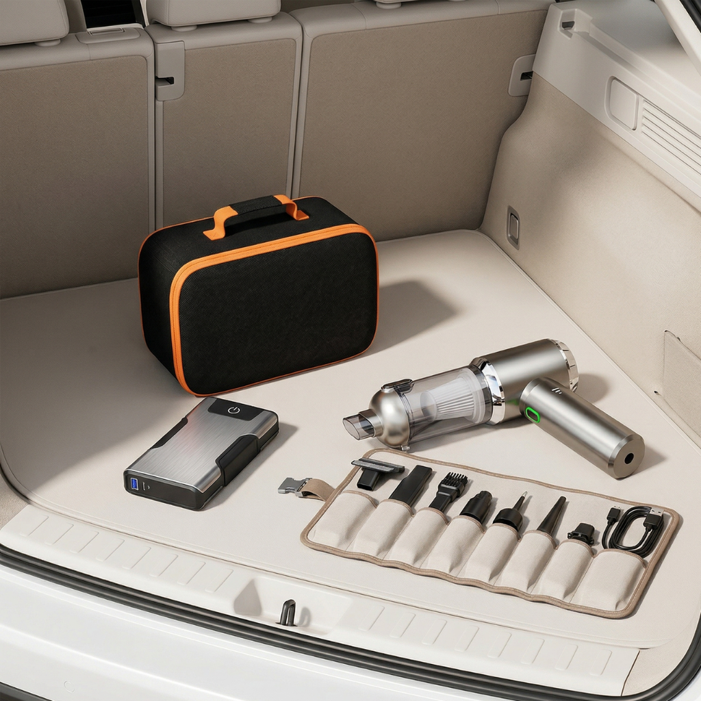 Compact Handheld Car Vacuum Cleaner For Car Interiors | Temsk