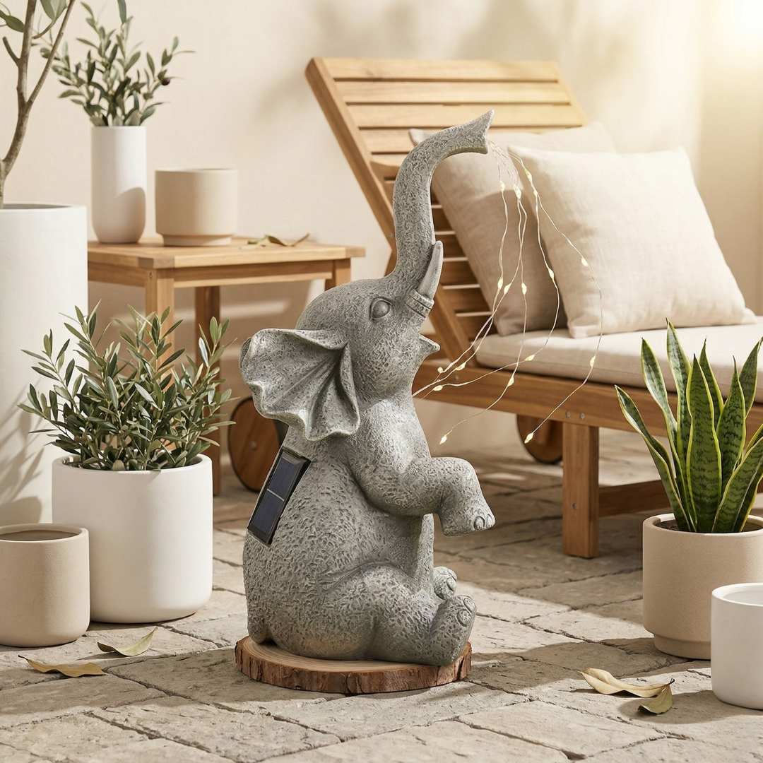 Solar Elephant Garden Ornament Solar Elephant Garden Ornament | Temsk