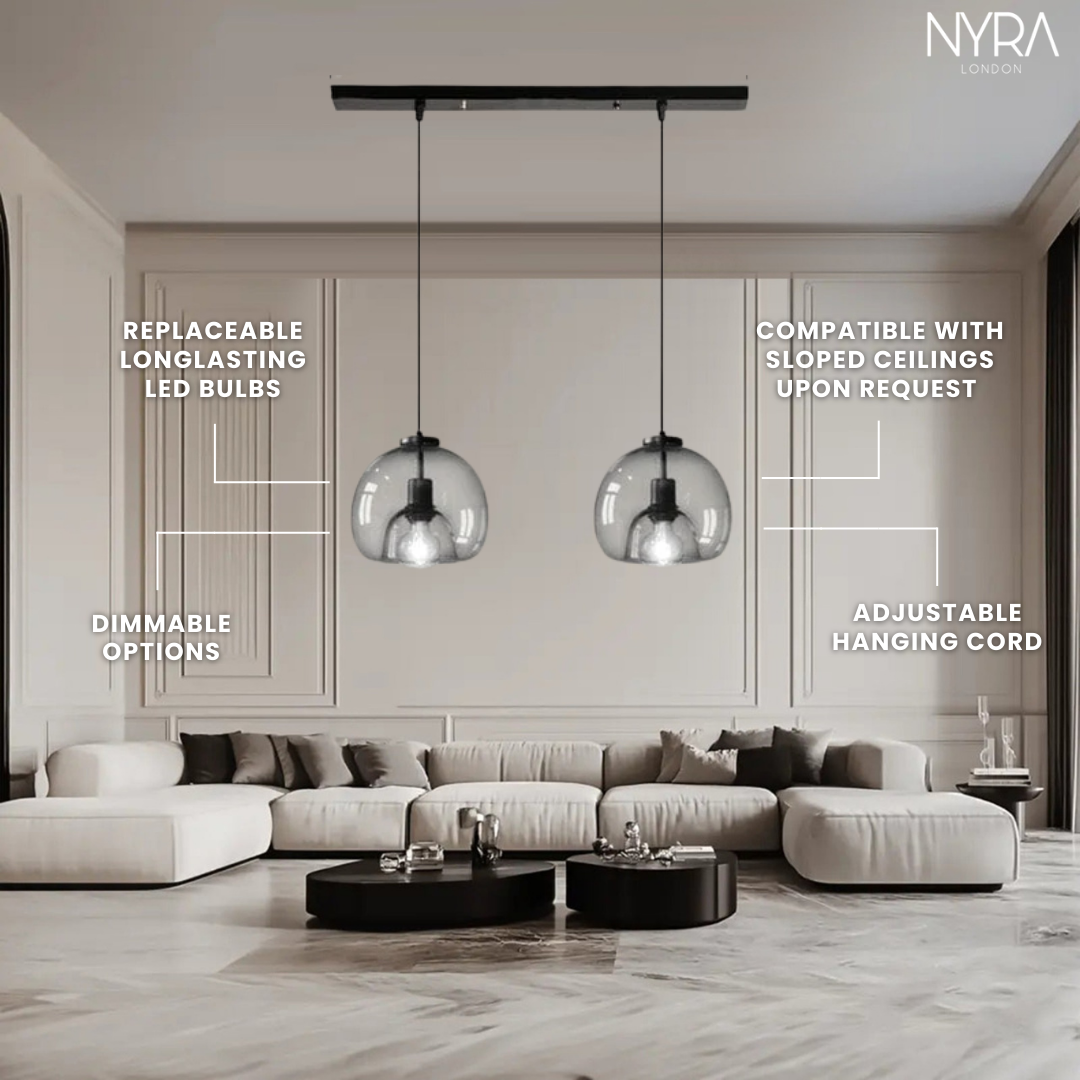 Lampade a sospensione Aurelia in vetro per cucine moderne e altro | Temsk