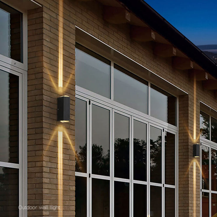 Moderne rechteckige wasserdichte LED-Außenwandleuchte | Temsk