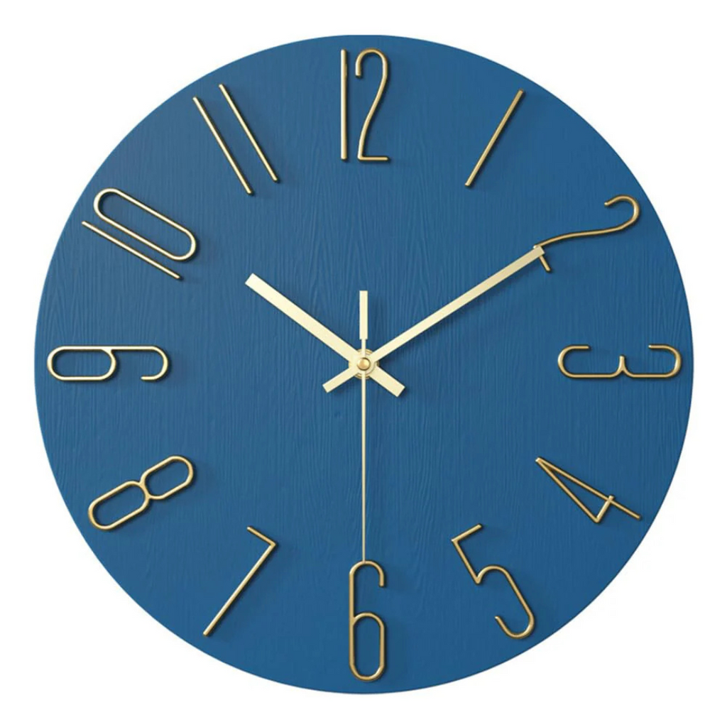 Edle minimalistische Wanduhr mit modernen goldenen Akzenten | Temsk