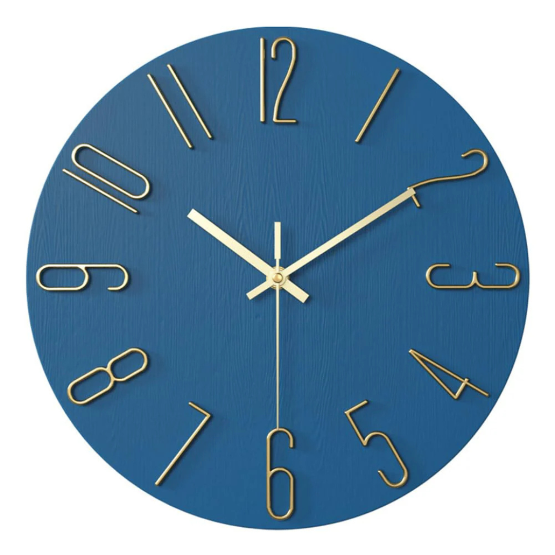 Edle minimalistische Wanduhr mit modernen goldenen Akzenten | Temsk