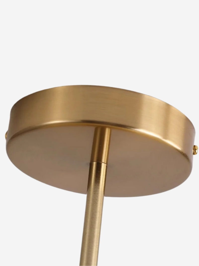 Bauhaus Glass Disk Ceiling Light In Brass Or Chrome Finish, Orange-Yellow Or White Glass | Temsk