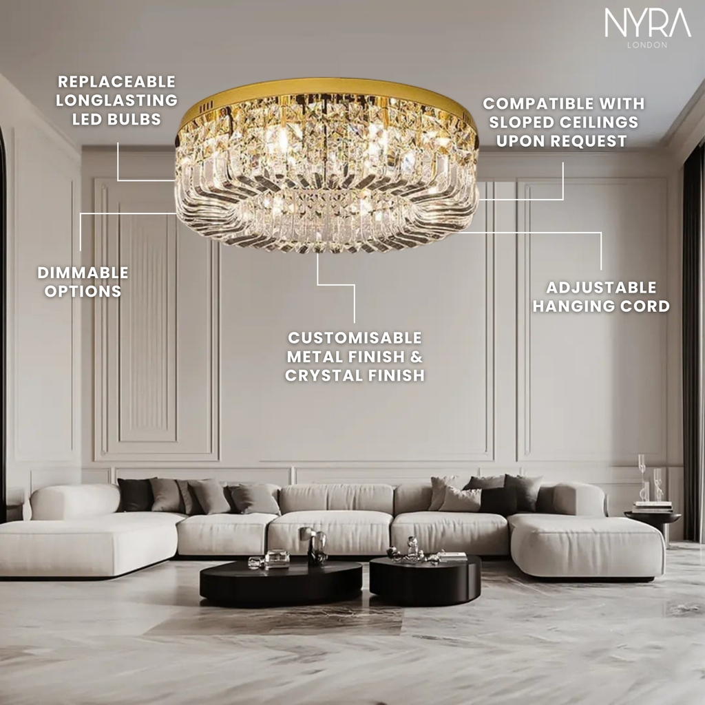 Aurelia Ring Crystal Chandelier for Elegant Hallways and Living Areas | Temsk