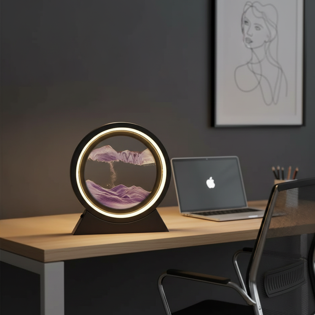 Table Lamp With Moving Sand Art | Temsk