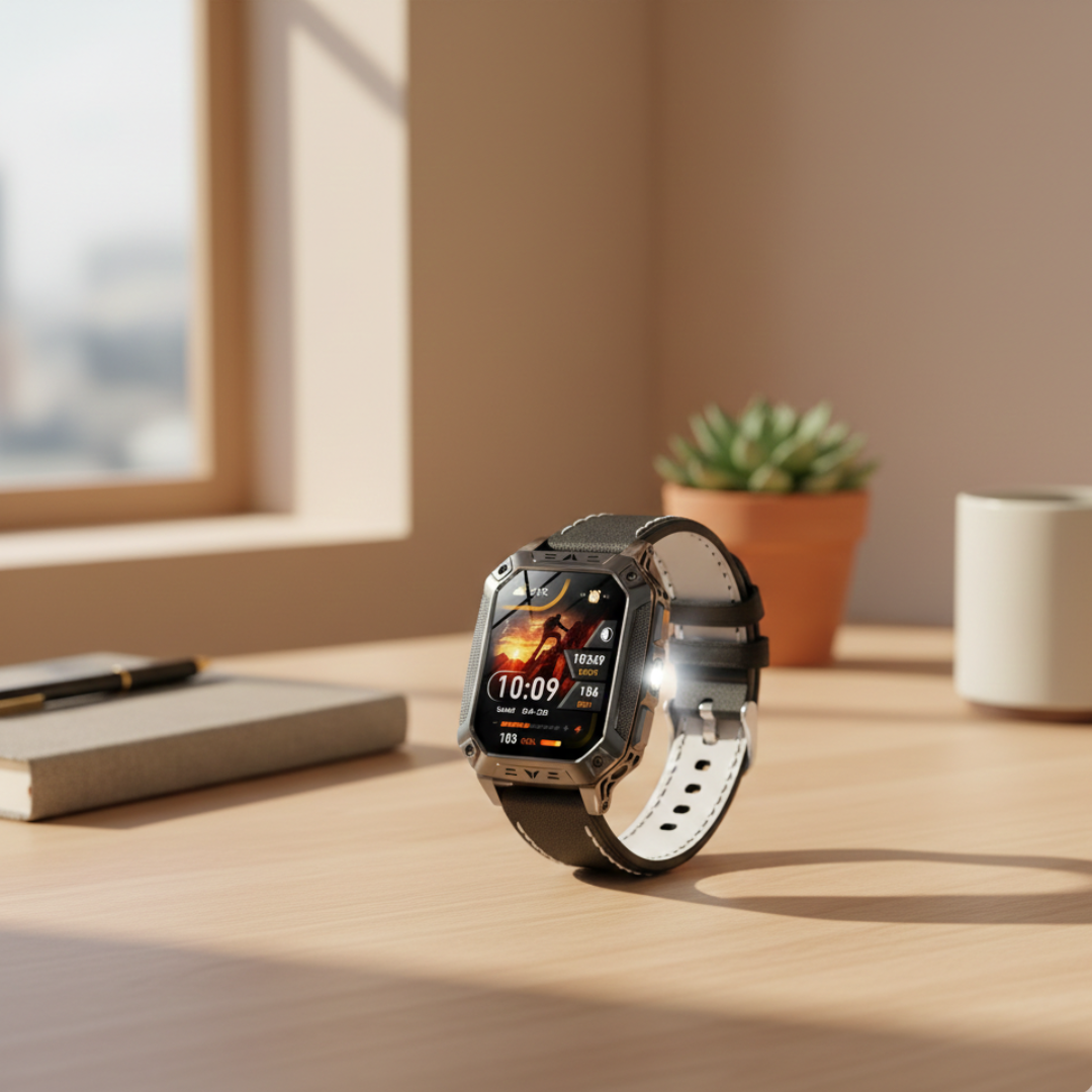 Outdoor Fitness Smartwatch With AMOLED Display, Waterproof Activity Tracker | Temsk