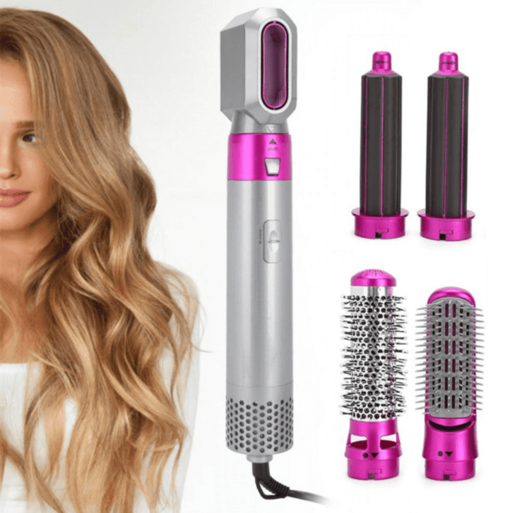 AeroLux 5-In-1 Hair Dryer and Styler for Volume, Curls, and Protection | Temsk