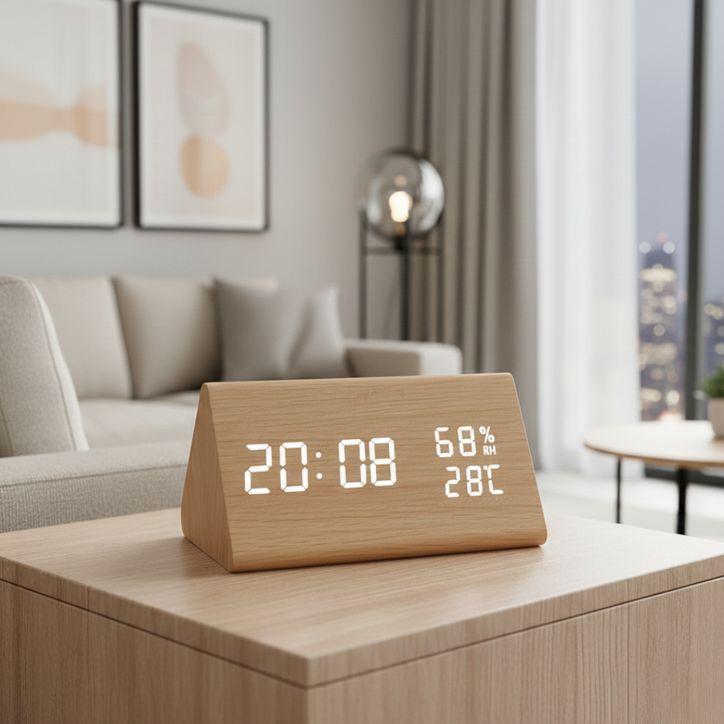 Digital Alarm Clock With LED Display For Home Or Office | Temsk