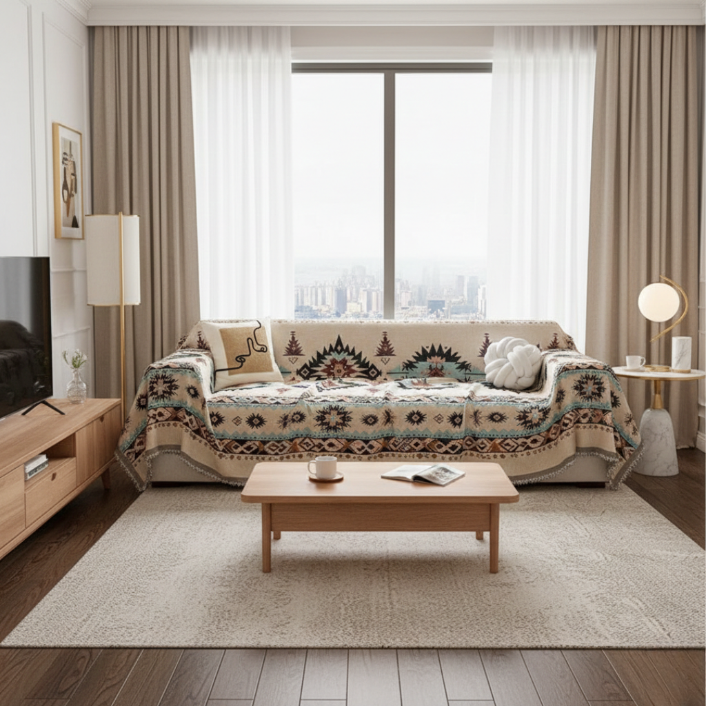 Premium Chenille Couch Cover For Stylish Protection | Temsk
