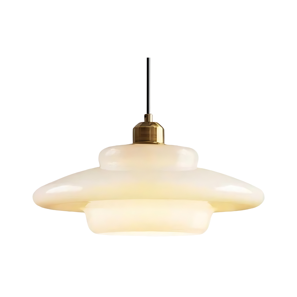 Gold Finish Art Deco Ceiling Lamp With Brass And Glass Vintage Design | Temsk