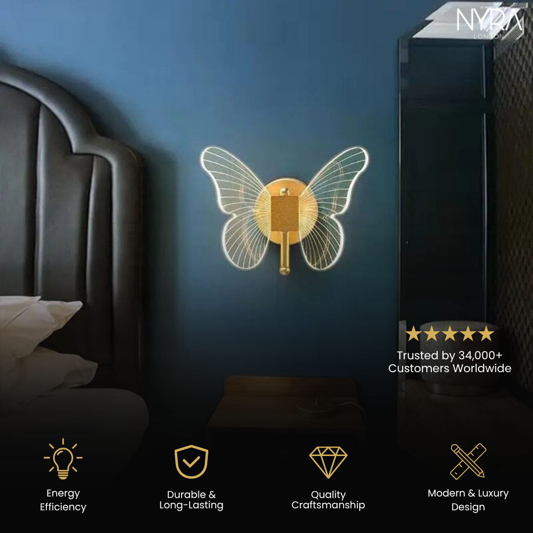 LumaWing Butterfly LED Wall Light Collection With Soft Glow | Temsk