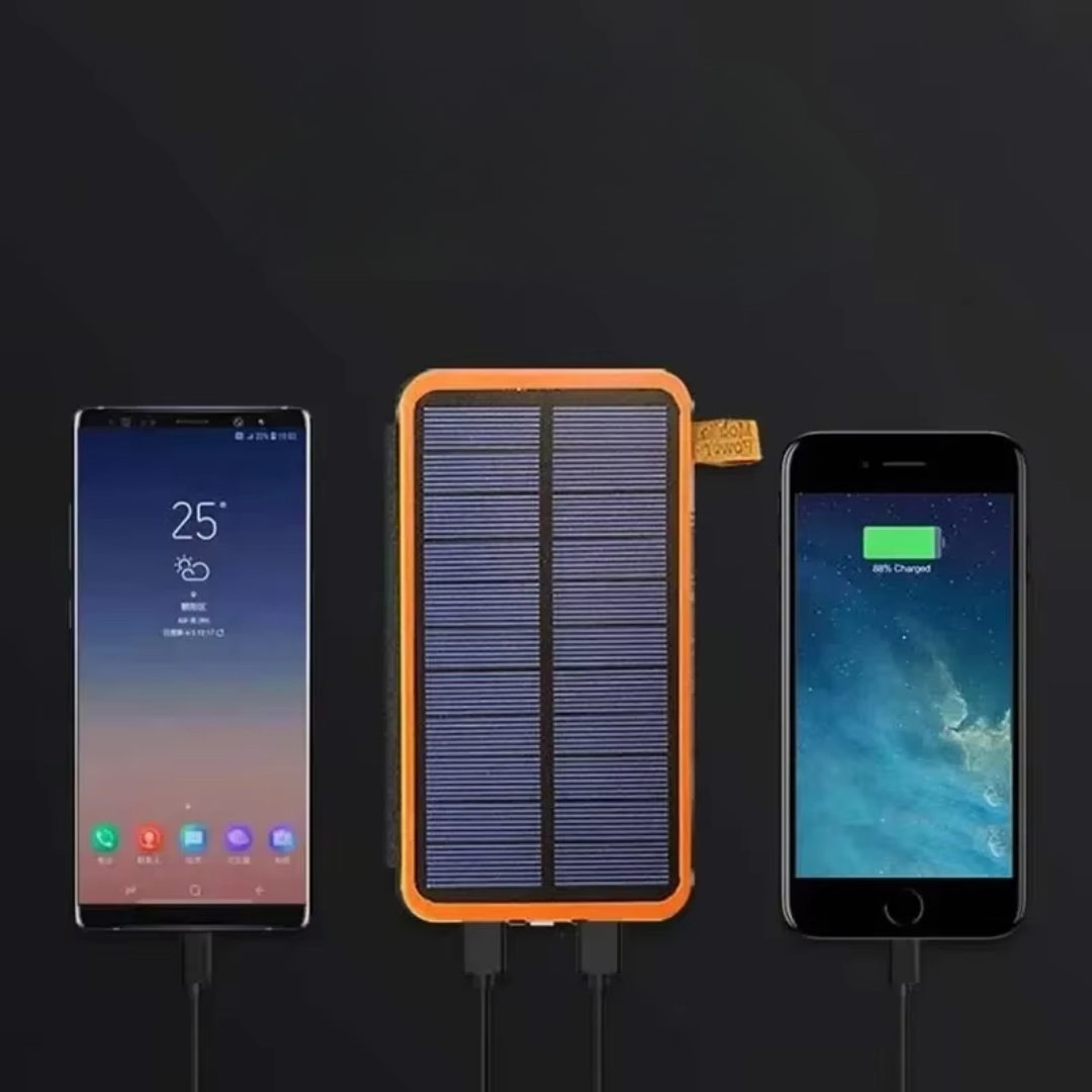 Solcelledrevet powerbank med lommelygte til udendørs eventyr | Temsk