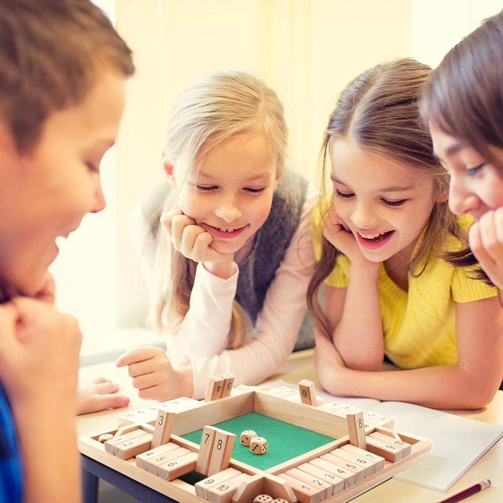 Wooden Math Board Game For Families Educational Tabletop Set | Temsk
