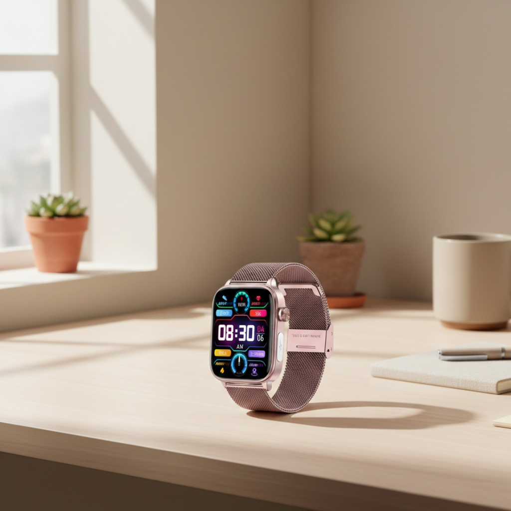 Smartwatch With AMOLED Display And Bluetooth Calling Waterproof Everyday Wear | Temsk