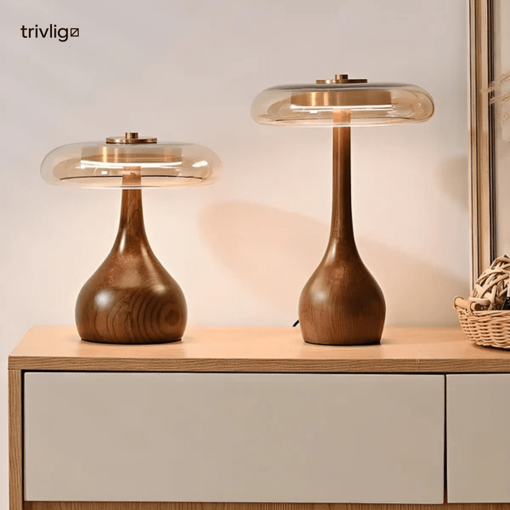 ArborLux Wood LED Table Lamp With Warm Scandinavian Glow | Temsk