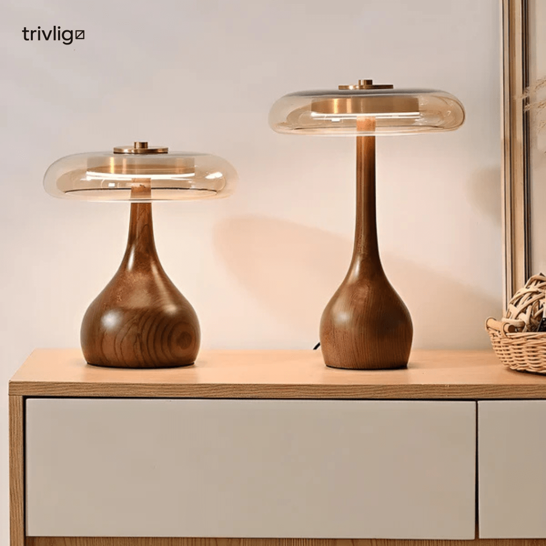 ArborLux Wood LED Table Lamp With Warm Scandinavian Glow | Temsk