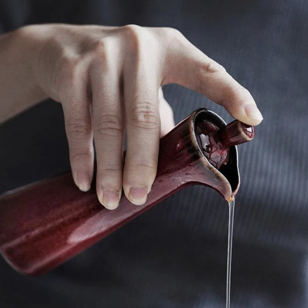 Kaiyo Ceramic Condiment Bottle In Japanese Style For Oil, Vinegar And Soy Sauce | Temsk