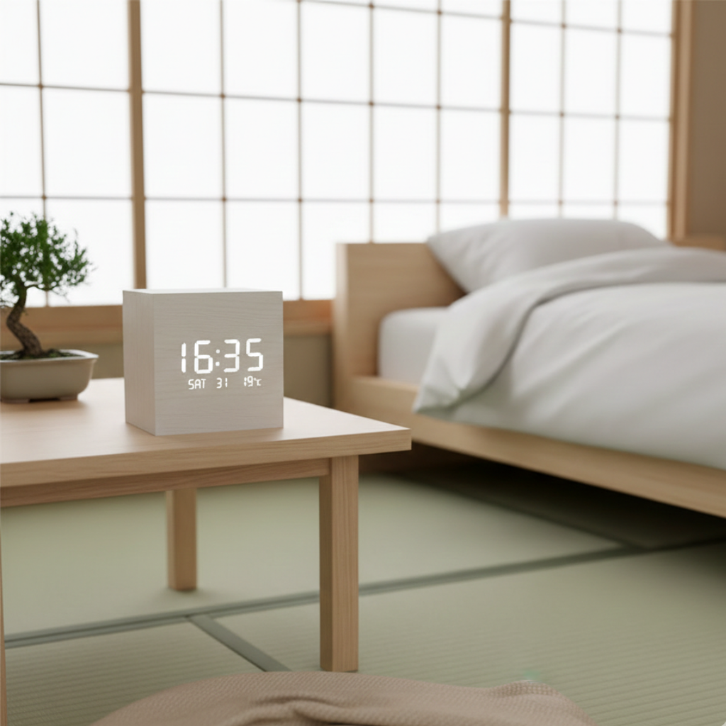 LED Cube Alarm Clock For Modern Mornings And Desk Use | Temsk