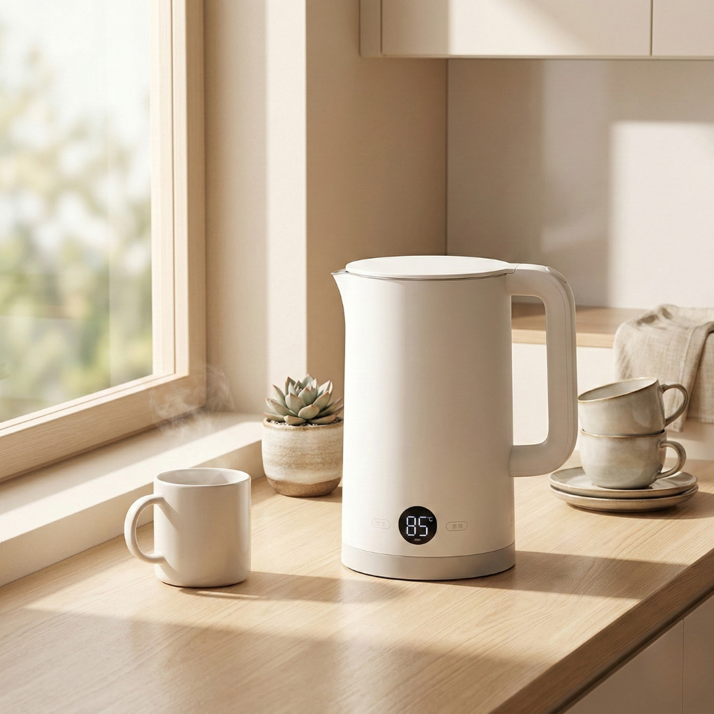 Stainless Steel Electric Kettle 1.7L Capacity For Home Kitchen | Temsk