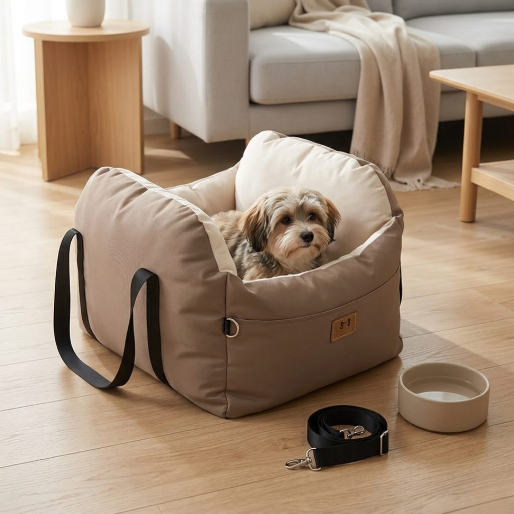 Dog Car Seat With Safety Belt For Pet Travel In Cars | Temsk