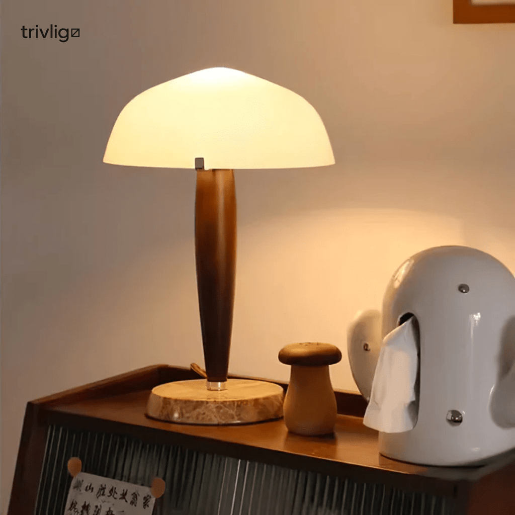 Verve Retro Table Lamp With Warm Ambient Bedside Lighting | Temsk