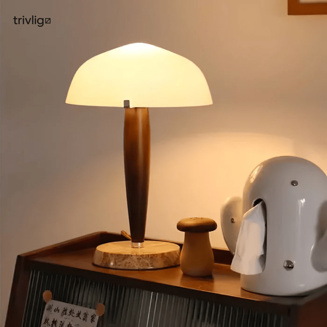 Verve Retro Table Lamp With Warm Ambient Bedside Lighting | Temsk
