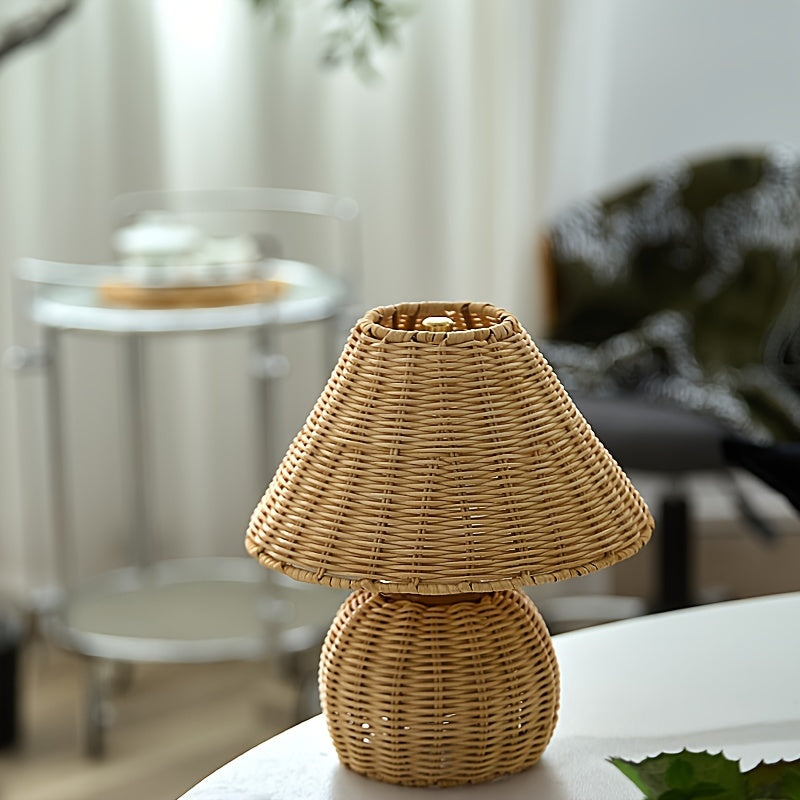 USB-betriebene Bambus-Schreibtischlampe für Boho-Akzentbeleuchtung | Temsk