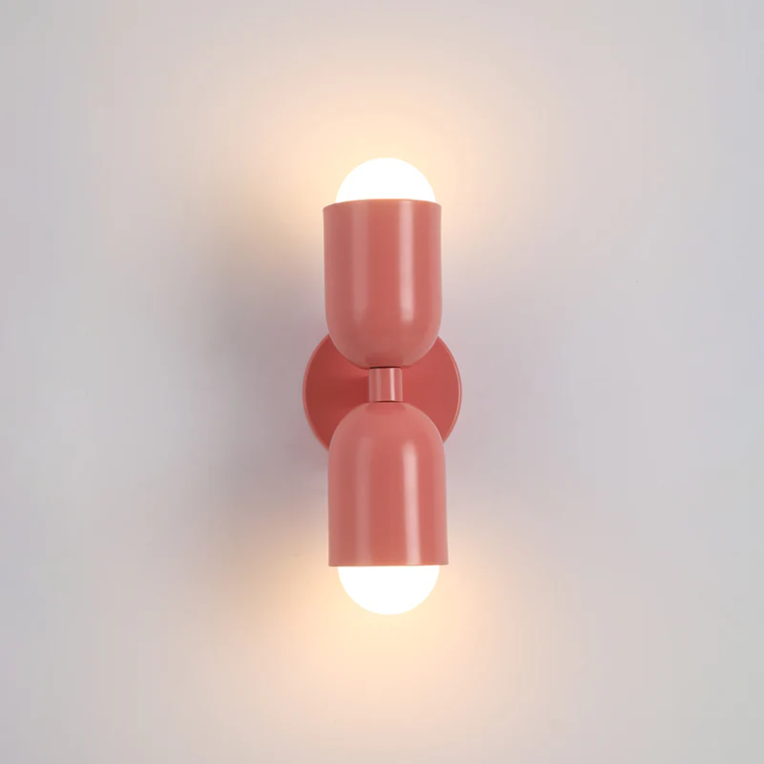 Modern Metal Cylinder Design 2-Light LED Wall Sconce | Temsk