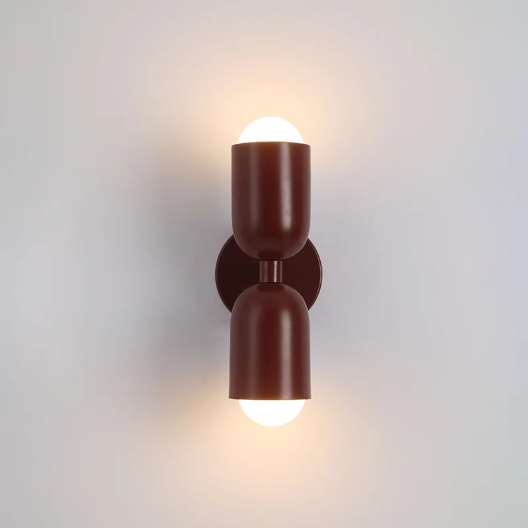 Modern Metal Cylinder Design 2-Light LED Wall Sconce | Temsk