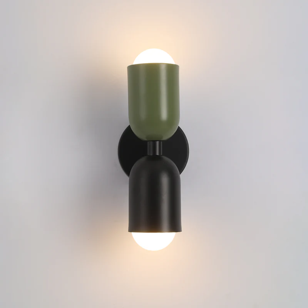 Modern Metal Cylinder Design 2-Light LED Wall Sconce | Temsk