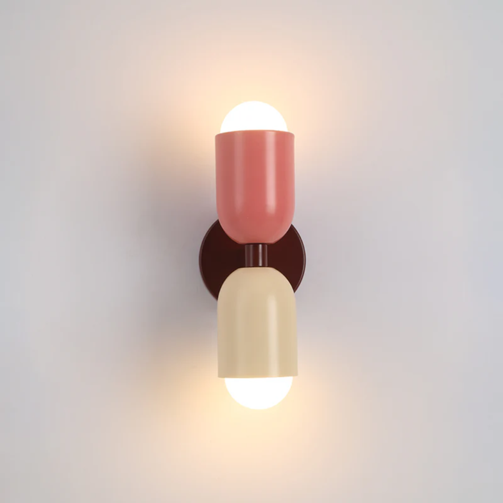 Modern Metal Cylinder Design 2-Light LED Wall Sconce | Temsk