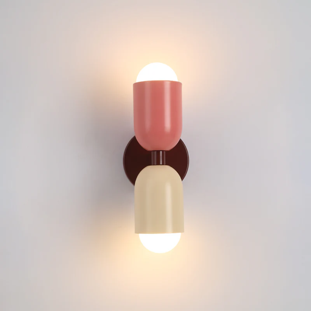 Modern Metal Cylinder Design 2-Light LED Wall Sconce | Temsk