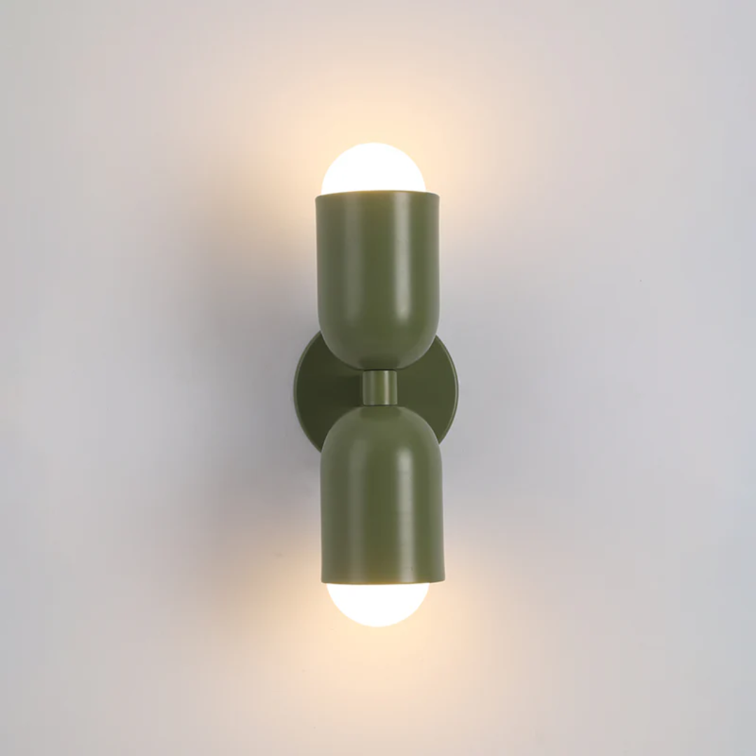 Modern Metal Cylinder Design 2-Light LED Wall Sconce | Temsk