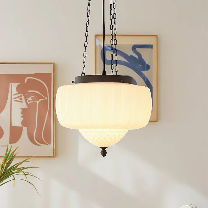 Lunara Contemporary Glass and Steel Pendant Light for Modern Interiors | Snurv | Temsk