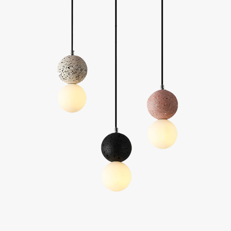 NovaLux LED Pendant Lights Small Glass Lamps For Dining Tables Black And White | Temsk