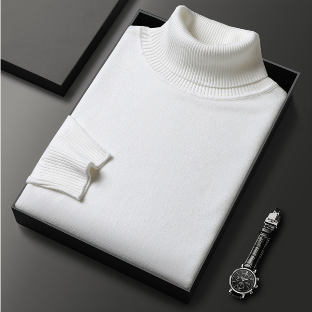 Lorien Luxury Line Men's Cashmere Cotton Turtleneck | Temsk
