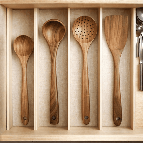 Conjunto de Utensílios de Cozinha ArborOak - Alta Qualidade e Estilo para Qualquer Cozinha | Temsk