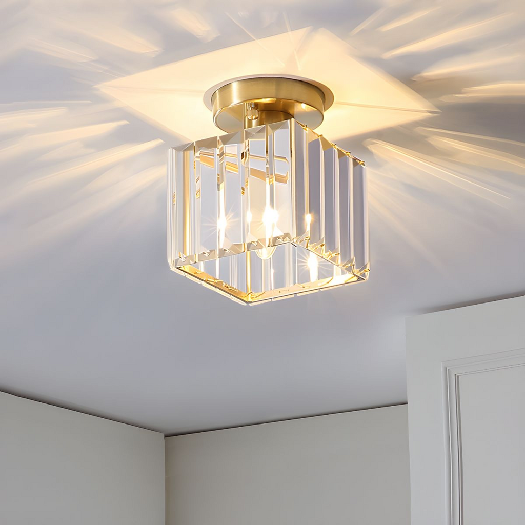 Crystal Ceiling Light E27, Surface Mounted, Modern Hall and Living Room | Temsk
