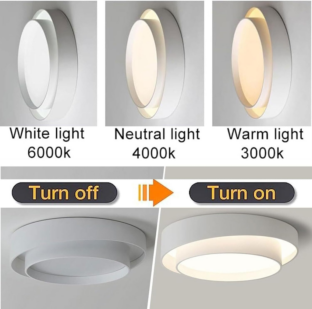 Nordische runde LED-Deckenleuchte im minimalistischen Design | Temsk