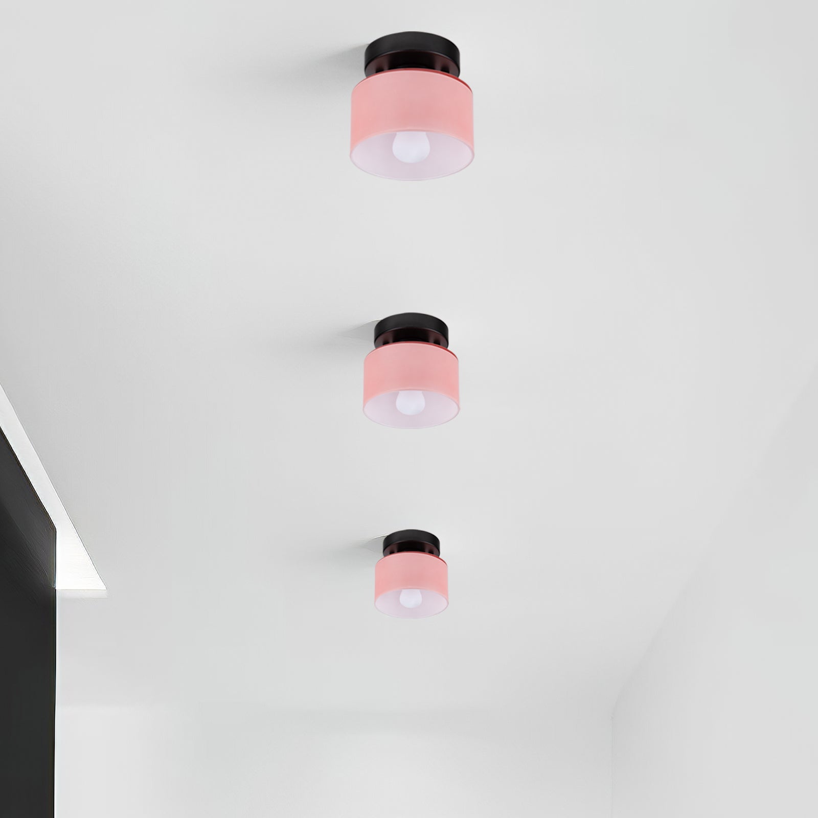 Amber glas retro loftslampe E27/E26 til køkken, gang og stue | Temsk