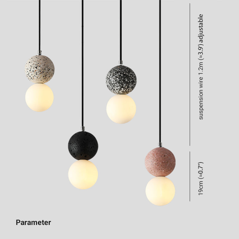 NovaLux LED Pendant Lights Small Glass Lamps For Dining Tables Black And White | Temsk