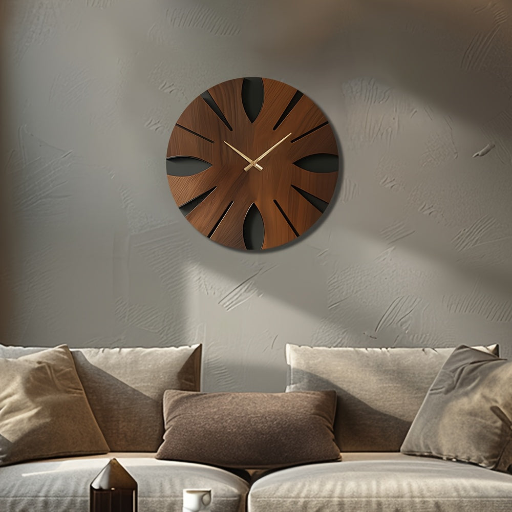 Geräuschlose Wanduhr aus Holz für stilvolle Wohn- und Lebensräume | Temsk