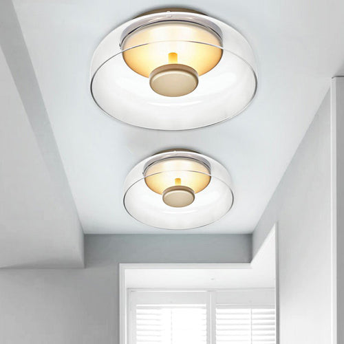 Bowl Glass LED Flushmount Ceiling Lamp Modern Fixture Temsk